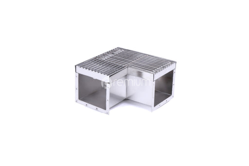 150mm Dimple Grate & Channel Right Angle with Outlet CCC-200150-80SSDC