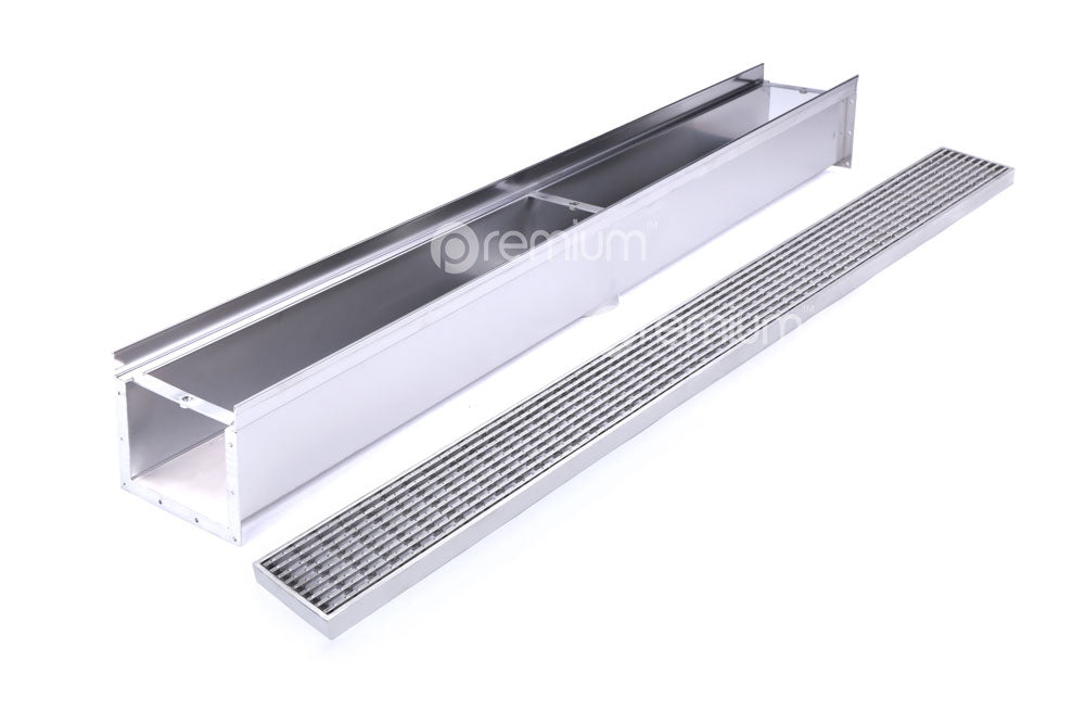 150mm Dimple Grate & Channel L1000mm with Outlet CLC-1000150-80SSDC