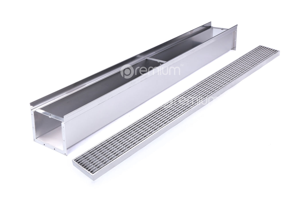 150mm Dimple Grate & Channel L1000mm (No Outlet) CLC-1000150-SSDC