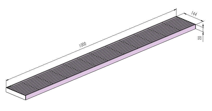 150mm Wedge Wire Heel Guard Linear Grate L1000mm CLC-1000150-SST