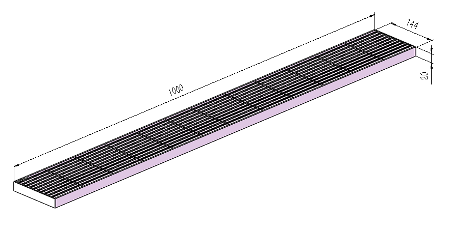 150mm Swimming Pool Anti-Slip Linear Grate L1000mm CLC-1000150-SSY