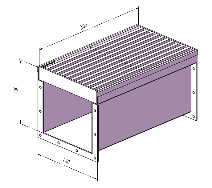 120mm Wedge Wire Heelsafe Linear Grate & Channel L200mm (No Outlet) CLC-200120-SSTC