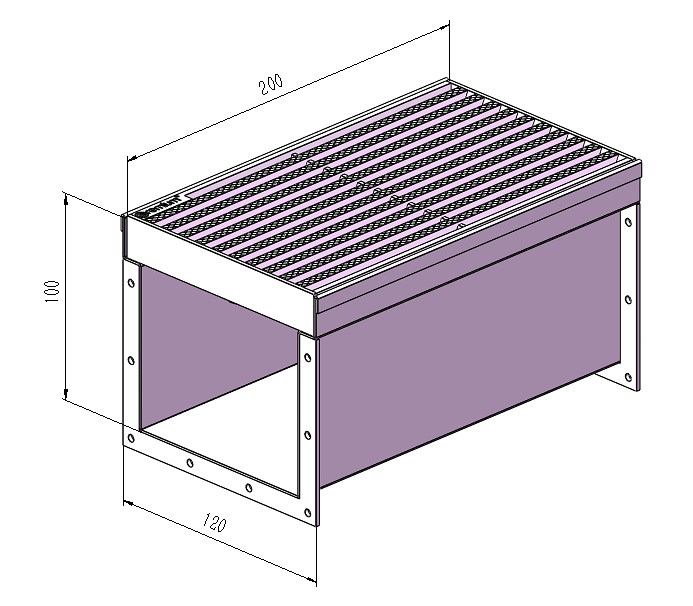 120mm Swimming Pool Anti-Slip Grate & Channel L200mm (No Outlet) CLC-200120-SSYC