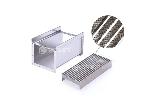 120mm Swimming Pool Anti-Slip Grate & Channel L200mm (No Outlet) CLC-200120-SSYC