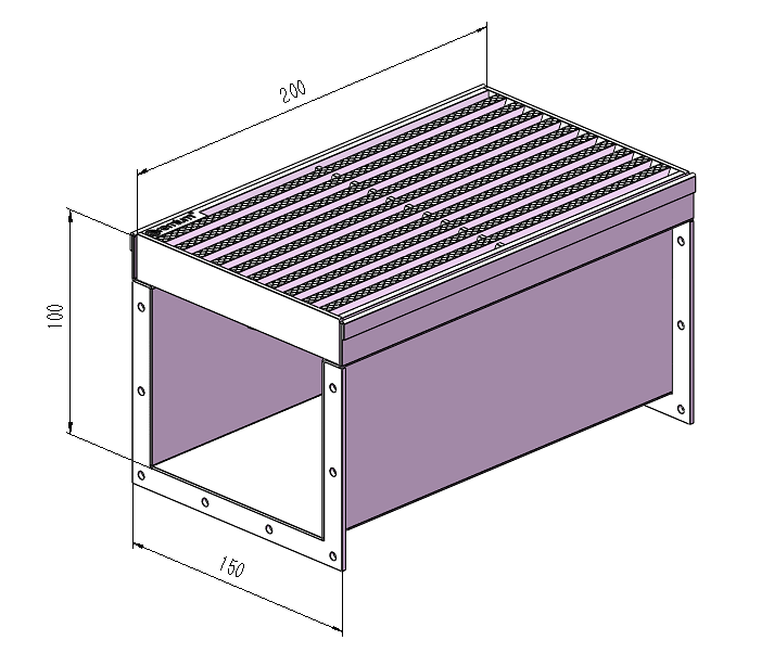 150mm Swimming Pool Anti-Slip Grate & Channel L200mm (No Outlet) CLC-200150-SSYC