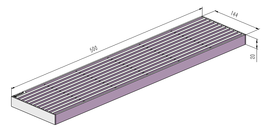 150mm Wedge Wire Heel Guard Linear Grate L500mm  CLC-500150-SST