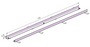 L1000mm Universal Frame Stainless Steel FAB-1000-SS