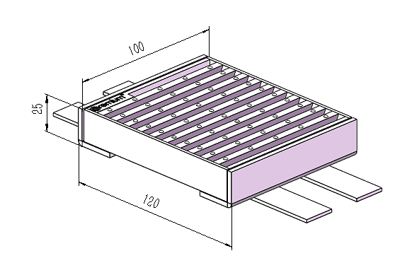 120mm Dimple Grate & Frame L100mm FAB-100120-SSD