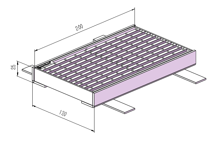 120mm Dimple Grate & Frame L200mm FAB-200120-SSD