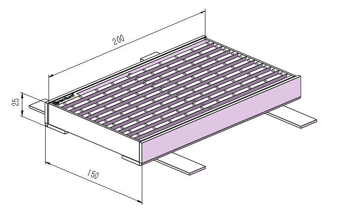 150mm Dimple Grate & Frame L200mm FAB-200150-SSD