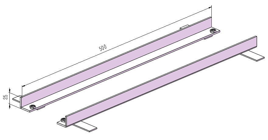 L500mm Universal Frame Stainless Steel FAB-500-SS